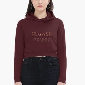 Flower Power Women's Cropped Hoodie