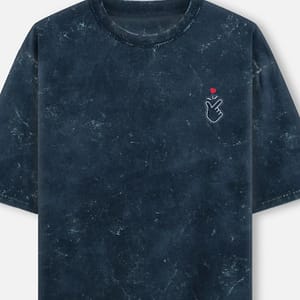 Snap Vibes Acid Wash Unisex Oversized Tee