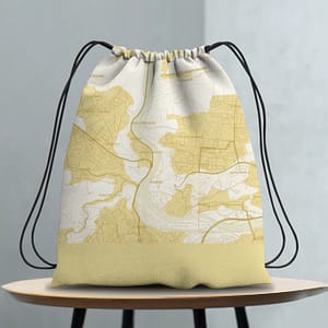 Map My Mood Drawstring Bag